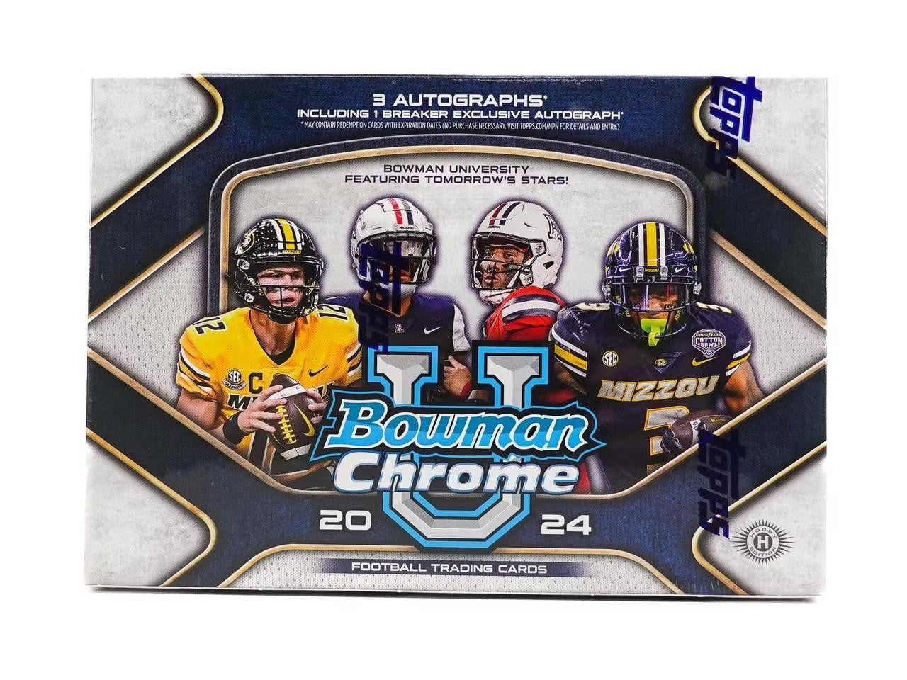 2024 Bowman Chrome University Football Breaker's Delight 10 Box Case